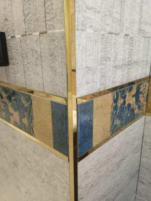 تشطيب ذهبي وزرقاء فاخر